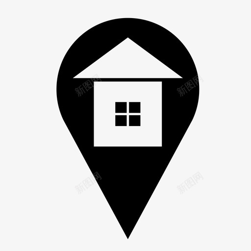 主地图标识房屋位置svg_新图网 https://ixintu.com 主地图标识 位置 地图标识 房屋