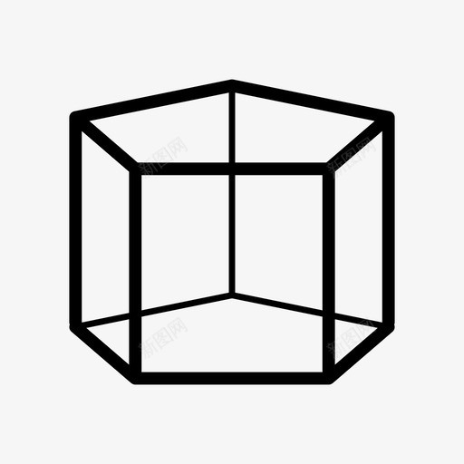 五角棱镜三维形状几何形状图标svg_新图网 https://ixintu.com 三维形状 五角棱镜 几何学 几何形状