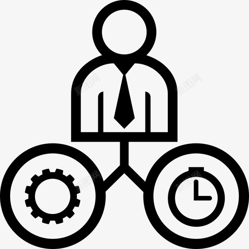 时间设置业务装备图标svg_新图网 https://ixintu.com 业务 业务线 人 工作 时间设置 装备 钱