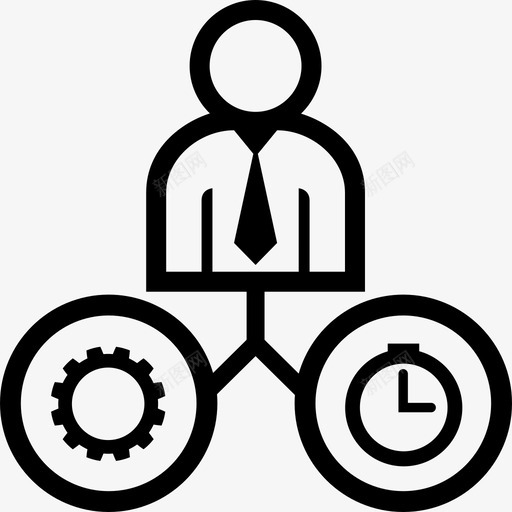 时间设置业务装备图标svg_新图网 https://ixintu.com 业务 业务线 人 工作 时间设置 装备 钱