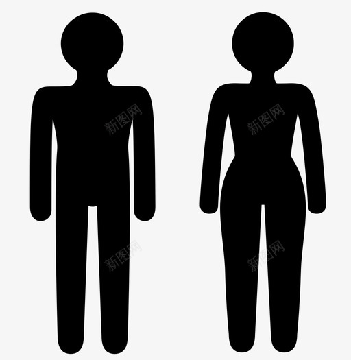 男人和女人自然的正常的图标svg_新图网 https://ixintu.com 人 女人 正常的 男人和女人 自然的