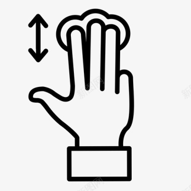 触摸手势手指移动图标图标
