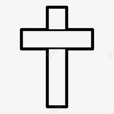 十字架基督教教会图标图标