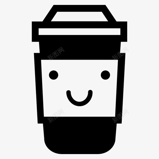 微笑外卖咖啡杯卡布奇诺快乐图标svg_新图网 https://ixintu.com 卡布奇诺 微笑外卖咖啡杯 快乐 星巴克 纸