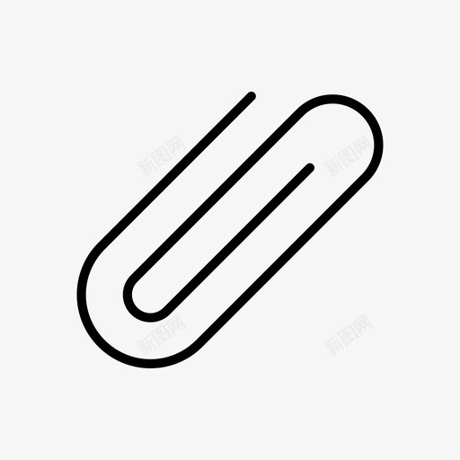 附件回形针图标svg_新图网 https://ixintu.com 回形针 附件
