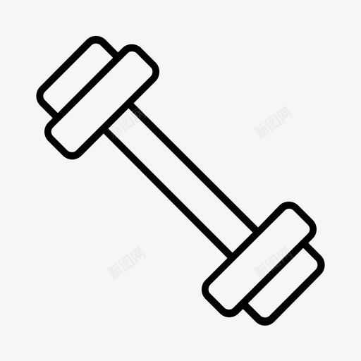 哑铃锻炼健身图标svg_新图网 https://ixintu.com 举重 健身 哑铃 运动 锻炼
