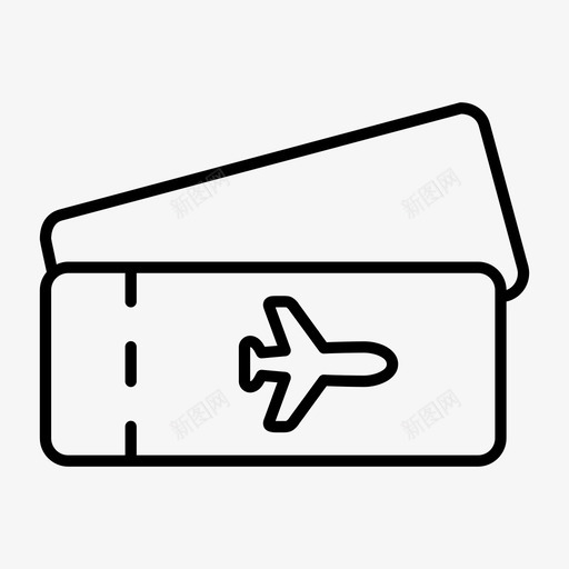 飞机票出发度假图标svg_新图网 https://ixintu.com 出发 度假 旅游 飞机票