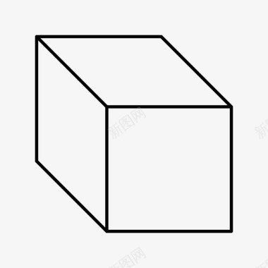 立方体尺寸形状图标图标