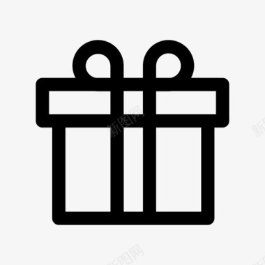 礼品盒生日礼物圣诞礼物图标图标