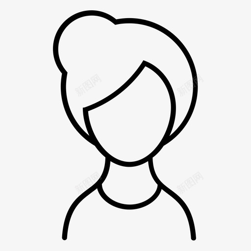 女性女孩发型图标svg_新图网 https://ixintu.com 个人资料 发型 女孩 女性 用户