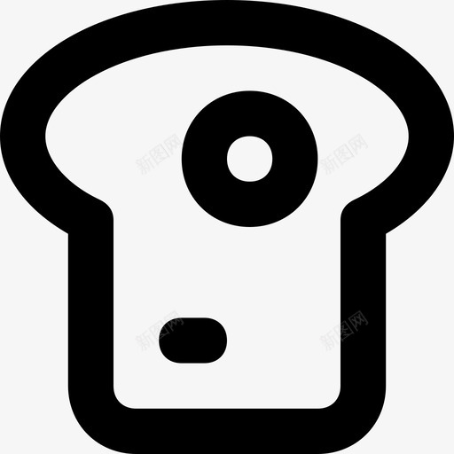 吐司面包面包片图标svg_新图网 https://ixintu.com 吐司 早餐 面包 面包片 食物 食物平滑线图标