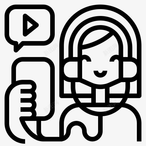 有声读物教育学习者图标svg_新图网 https://ixintu.com 在线 在线教育 学习 学习者 教育 有声读物