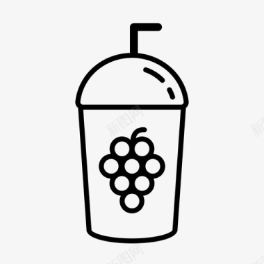 葡萄汁果汁饮料图标图标