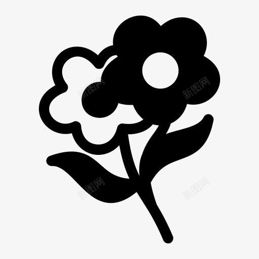 花美丽雏菊图标svg_新图网 https://ixintu.com 植物 美丽 自然 花 雏菊