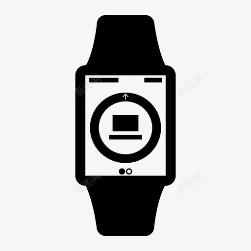 苹果手表架活动跟踪器图标svg_新图网 https://ixintu.com 智能手表线框 活动 苹果手表架 跟踪器