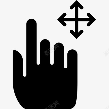 手指移动控制手势图标图标
