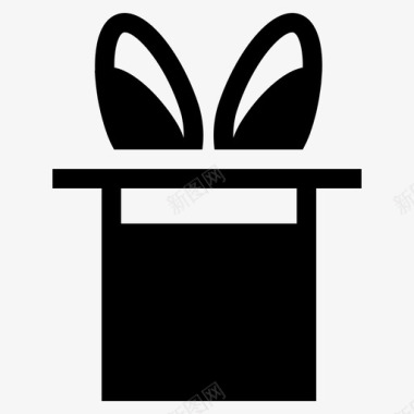 兔子耳朵帽子图标图标