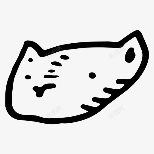 侏儒猫猫脸宠物图标svg_新图网 https://ixintu.com 侏儒猫 宠物 猫脸