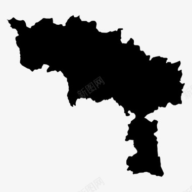 比利时海诺地图省图标图标