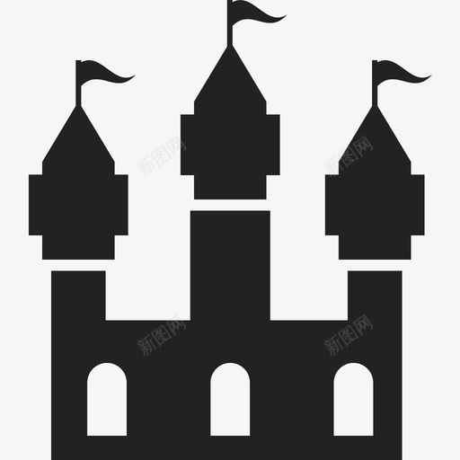 城堡堡垒塔楼图标svg_新图网 https://ixintu.com 城堡 堡垒 塔楼