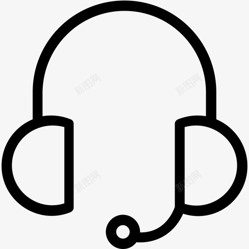 耳机耳塞小工具图标svg_新图网 https://ixintu.com 小工具 科技平滑线图标 耳塞 耳机