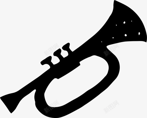军号铜管和声图标svg_新图网 https://ixintu.com 乐器 军号 和声 独奏 铜管 音乐剧