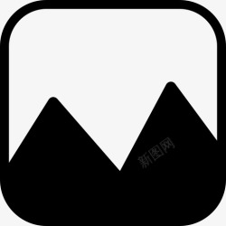 方形山图像山图标高清图片