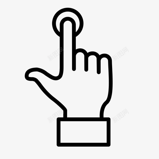 触摸手势手指指令图标svg_新图网 https://ixintu.com 交互 手势 手指 指令 点击 触摸手势