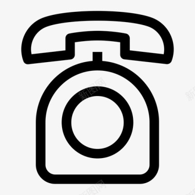 复古电话磁盘固定电话图标图标