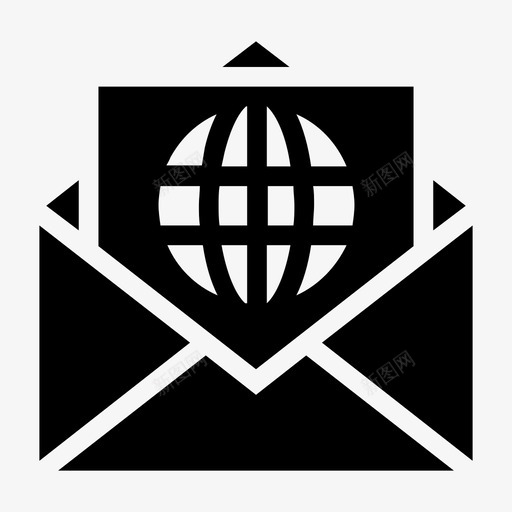 电子邮件联系人地球仪图标svg_新图网 https://ixintu.com 信件 地球仪 消息 电子邮件 电子邮件字形 联系人