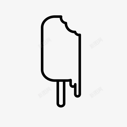 冰棒冰淇淋棒冰激凌融化图标svg_新图网 https://ixintu.com 冰棒 冰淇淋棒 冰激凌融化 糖果 食品
