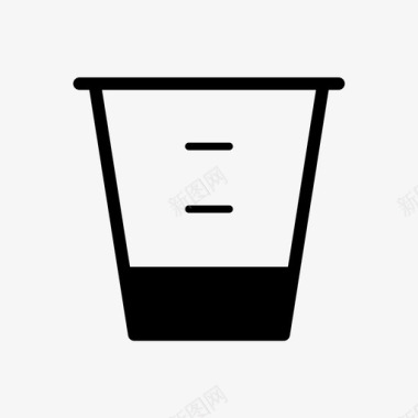 塑料杯量杯糖浆图标图标