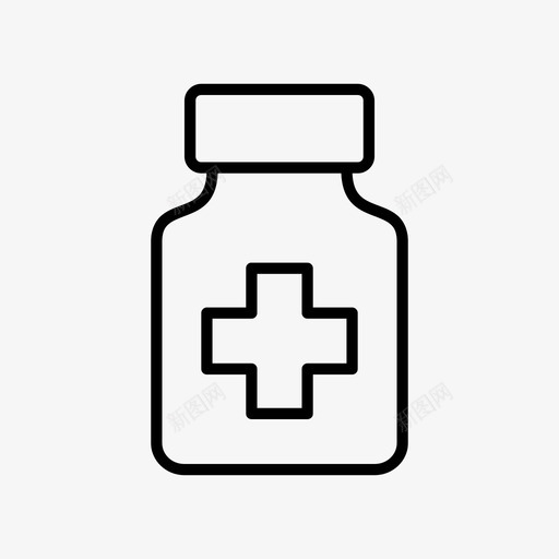 药瓶抗生素药品图标svg_新图网 https://ixintu.com 医用稀释剂 抗生素 药品 药房 药瓶