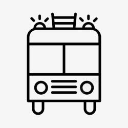 服务部门消防车紧急服务消防部门图标高清图片