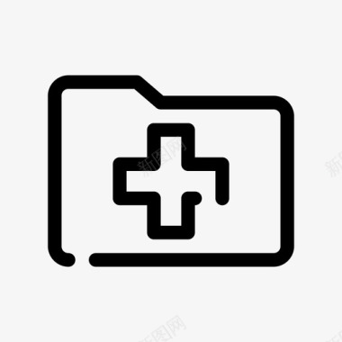 医疗文件夹急救医疗文件图标图标