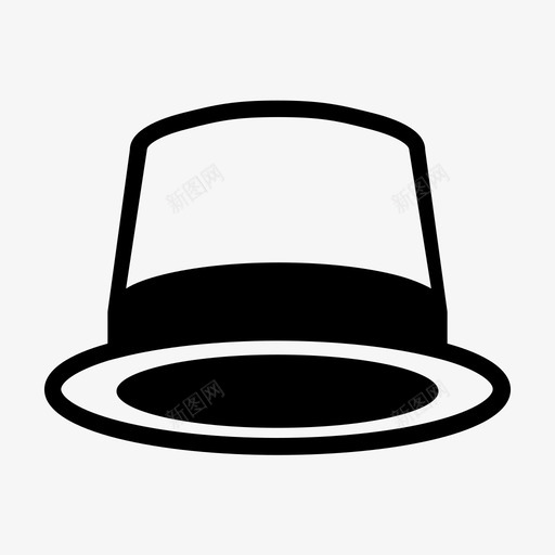 帽子时尚绅士图标svg_新图网 https://ixintu.com 复古 帽子 时尚 礼帽 绅士