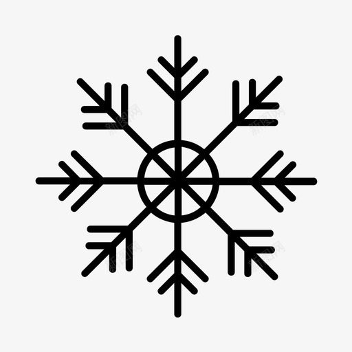 雪花大气条件气候图标svg_新图网 https://ixintu.com 大气条件 天气 气候 气象 雪花