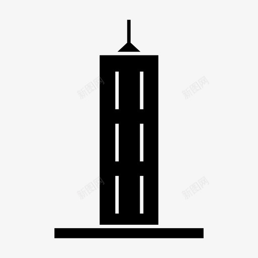 芝加哥建筑地标图标svg_新图网 https://ixintu.com 地标 建筑 旅游 纪念碑 芝加哥 首都世界地标符号