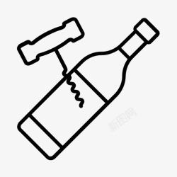 酿酒师酒瓶开瓶器酿酒师图标高清图片