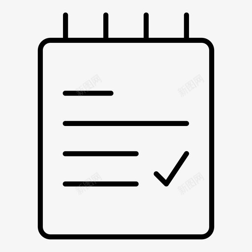 记事本接受议程笔记图标svg_新图网 https://ixintu.com 日程表 笔记 计划者 议程 记事本接受