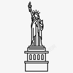 女神自由女神像美国旅游业图标高清图片