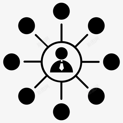 业务组连接组网络图标svg_新图网 https://ixintu.com 业务组 团队 网络 连接组
