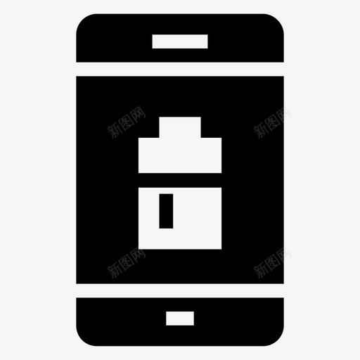 手机电池iphone图标svg_新图网 https://ixintu.com iphone 手机 智能手机 电池 移动功能字形