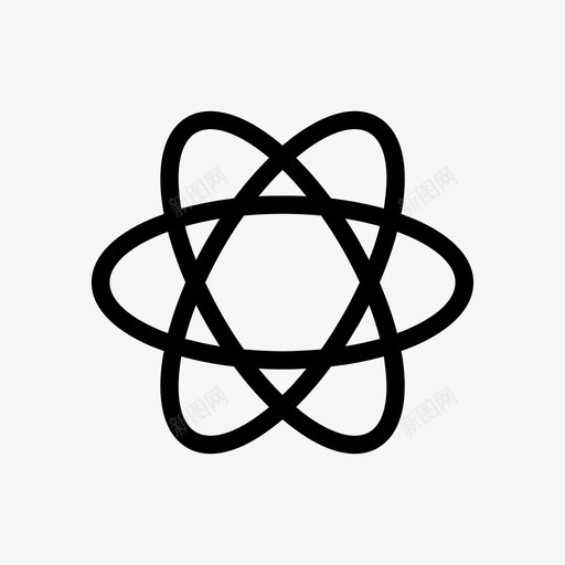 原子结构原子模型图标svg_新图网 https://ixintu.com 原子模型 原子结构