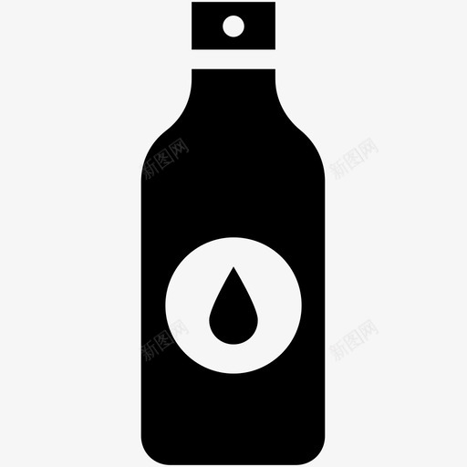 旅行瓶子护发素图标svg_新图网 https://ixintu.com 乳液 化妆品 夏季和旅行标志符号集 护发素 旅行 洗发水 瓶子