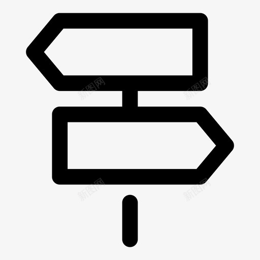 方向标志位置标杆图标svg_新图网 https://ixintu.com 交通 位置 出行 方向标志 标杆 道路