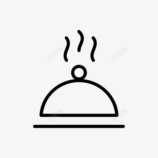 cloche管家餐盘图标svg_新图网 https://ixintu.com cloche 上菜 服务薄 热的 管家 餐盘