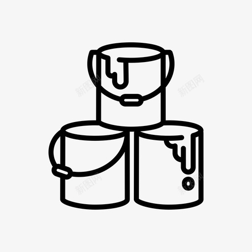 油漆罐桶油漆桶图标svg_新图网 https://ixintu.com 桶 油漆 油漆桶 油漆罐 轮廓收集