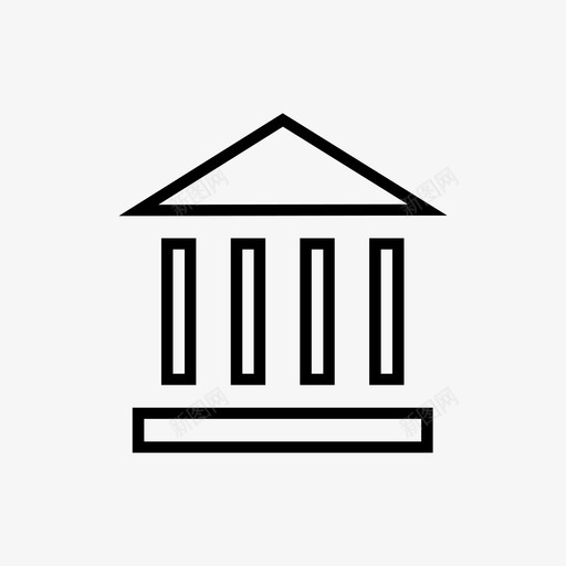 建筑艺术银行图标svg_新图网 https://ixintu.com 历史 国家美术馆 建筑 艺术 银行