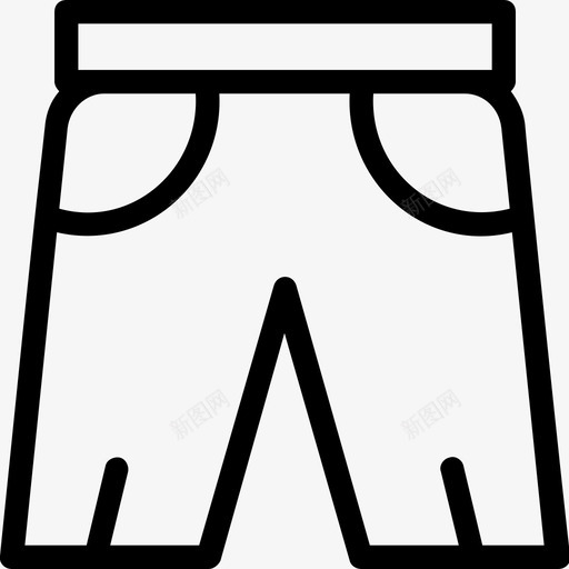 短裤百慕大泳装图标svg_新图网 https://ixintu.com 时尚流畅的线条图标 泳装 百慕大 短裤